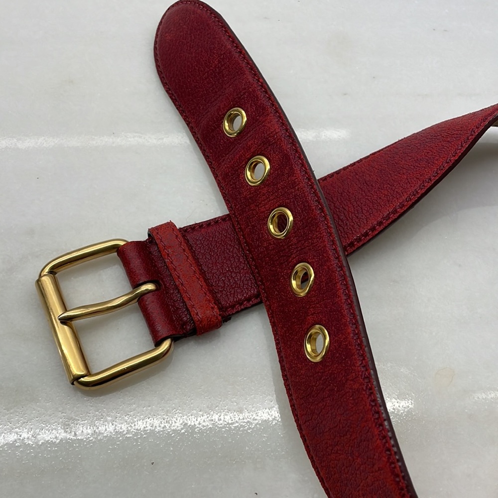 Red Leather Miu Miu Belt - image 2